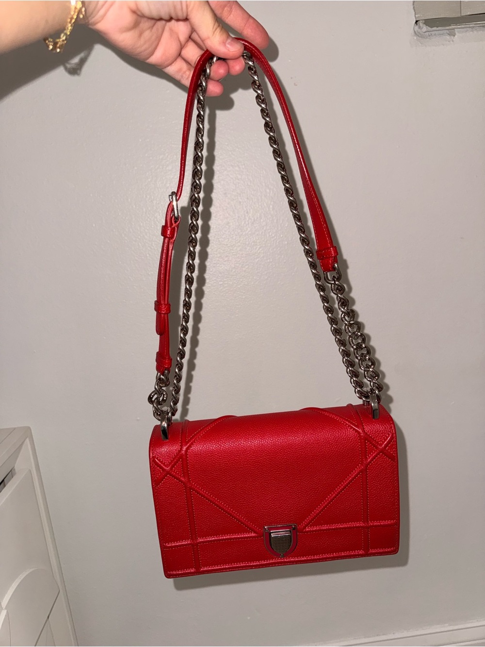 Dior Diorama Red Leather Purse - Picture 15 of 15